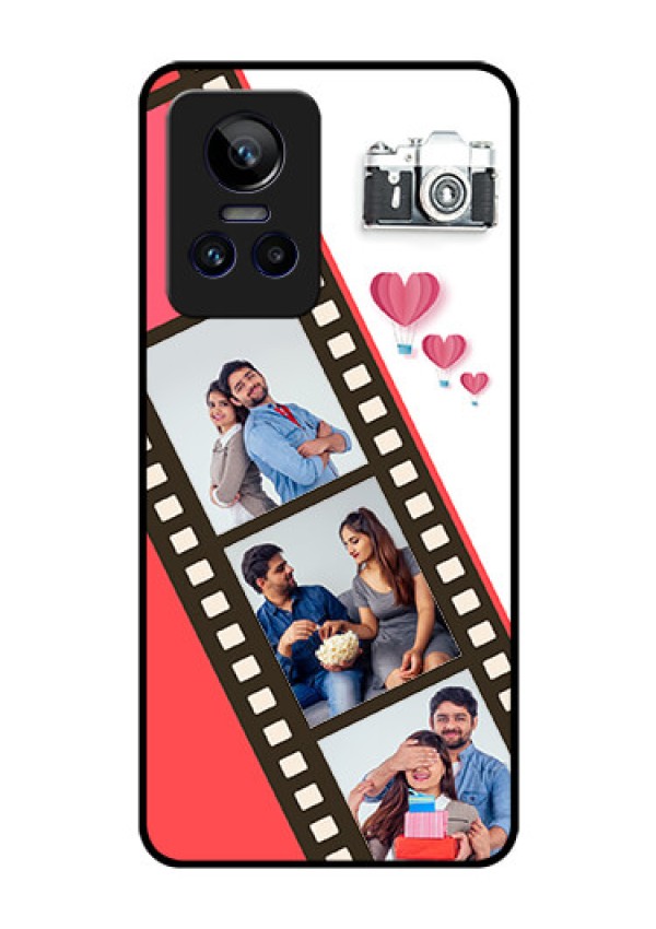 Realme GT Neo 3 150W Personalized Glass Phone Case - 3 Image Holder with Film Reel