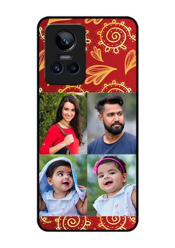 Realme GT Neo 3 150W Photo Printing on Glass Case - 4 Image Traditional Design