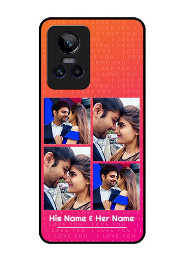 Realme GT Neo 3 150W Custom Glass Phone Case - I Love You Pink Design