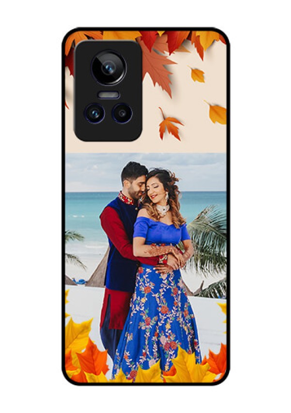 Realme GT Neo 3 150W Photo Printing on Glass Case - Autumn Maple Leaves Design
