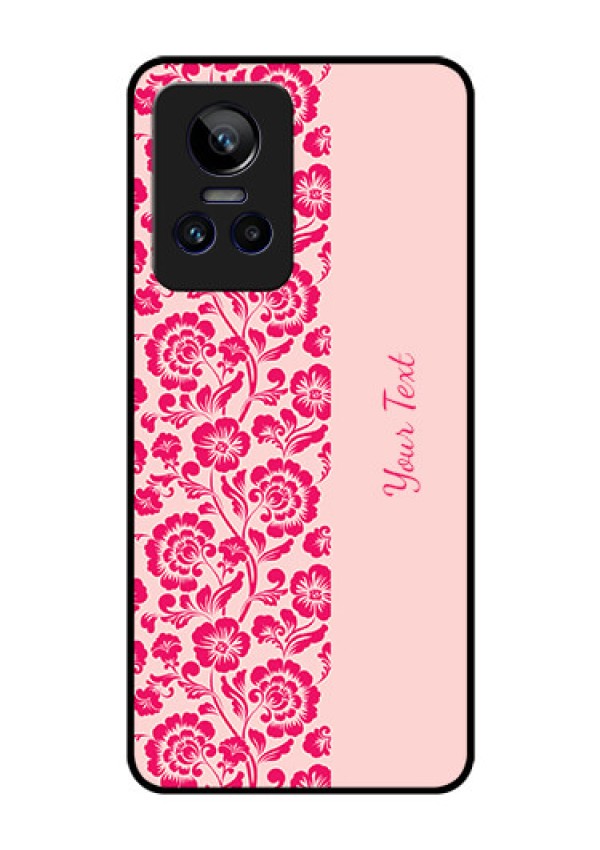 Realme Gt Neo 3 150W Custom Glass Phone Case - Attractive Floral Pattern Design