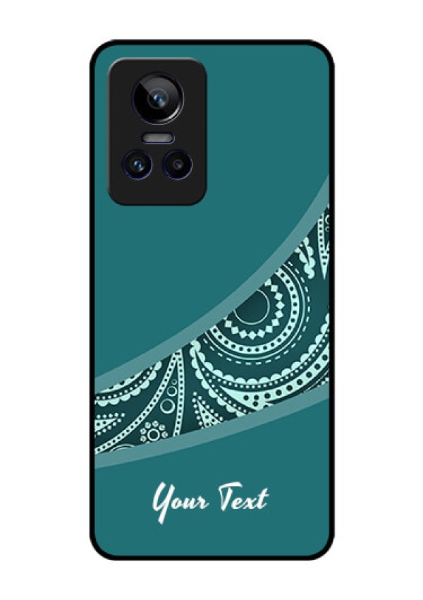 Realme Gt Neo 3 150W Photo Printing on Glass Case - semi visible floral Design