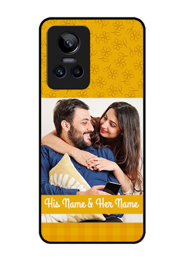 Realme GT Neo 3 5G Custom Glass Mobile Case - Yellow Floral Design