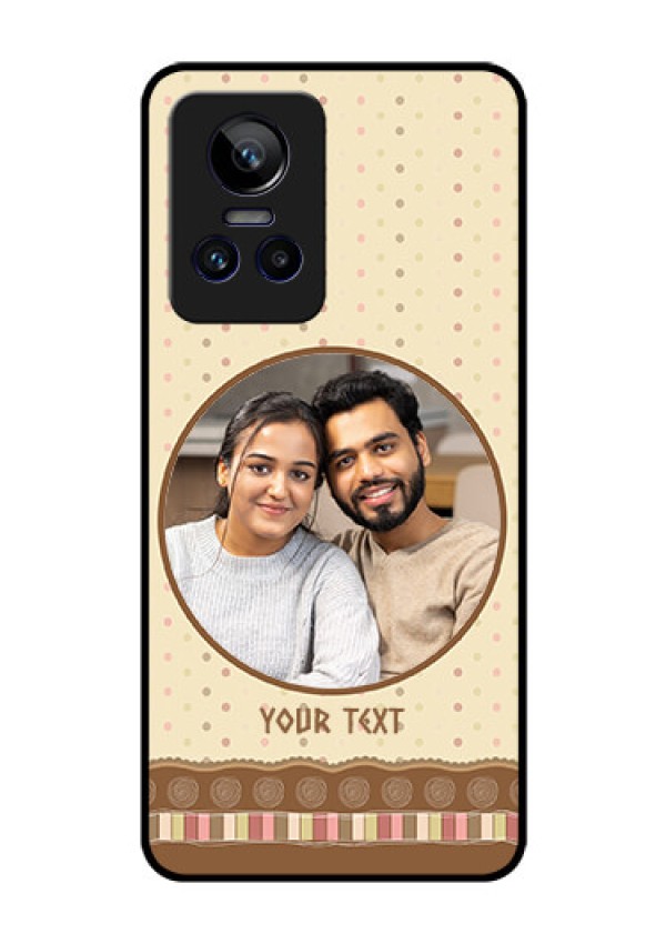 Realme GT Neo 3 5G Custom Glass Mobile Case - Brown Dotted Mobile Case Design