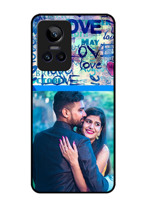 Realme GT Neo 3 5G Custom Glass Mobile Case - Colorful Love Design