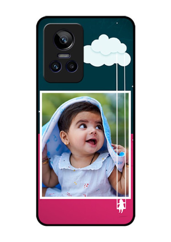 Realme GT Neo 3 5G Custom Glass Phone Case - Cute Girl with Cloud Design