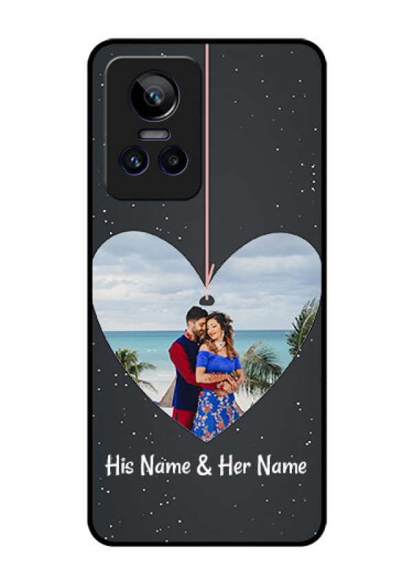 Realme GT Neo 3 5G Custom Glass Phone Case - Hanging Heart Design