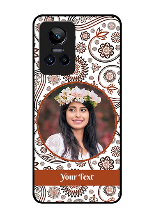 Realme GT Neo 3 5G Custom Glass Mobile Case - Abstract Flower Design