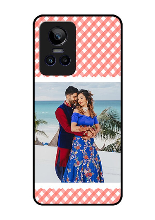 Realme GT Neo 3 5G Personalized Glass Phone Case - Pink Pattern Design