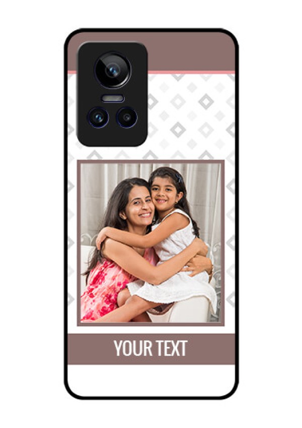 Realme GT Neo 3 5G Photo Printing on Glass Case - Simple Diamond Design