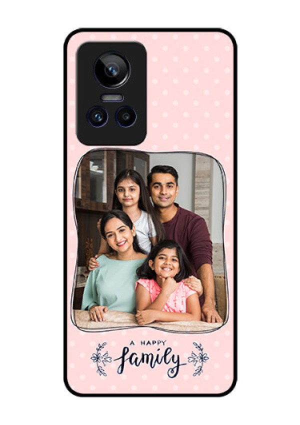 Realme GT Neo 3 5G Custom Glass Phone Case - Family with Dots Design