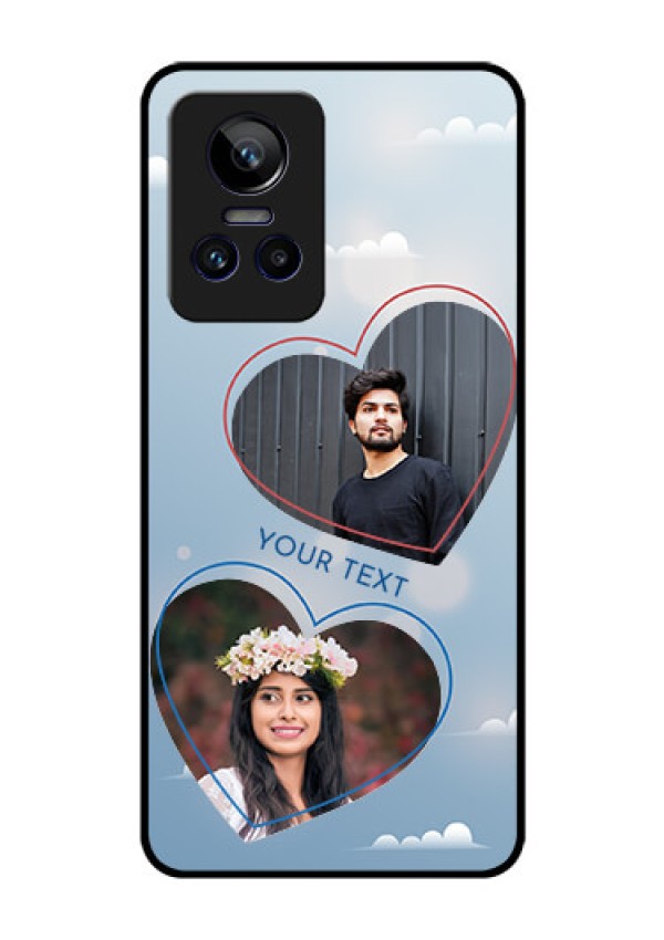Realme GT Neo 3 5G Custom Glass Mobile Case - Blue Color Couple Design