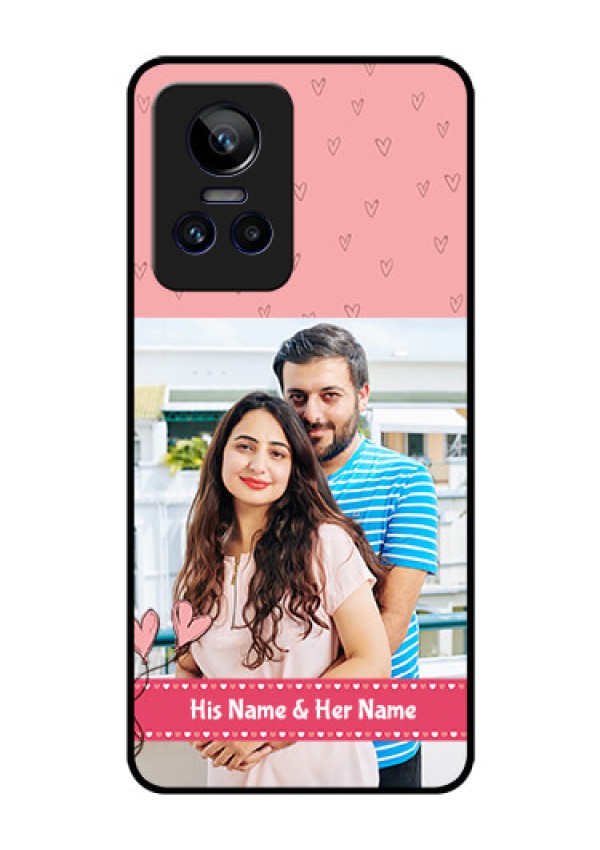 Realme GT Neo 3 5G Personalized Glass Phone Case - Love Design Peach Color