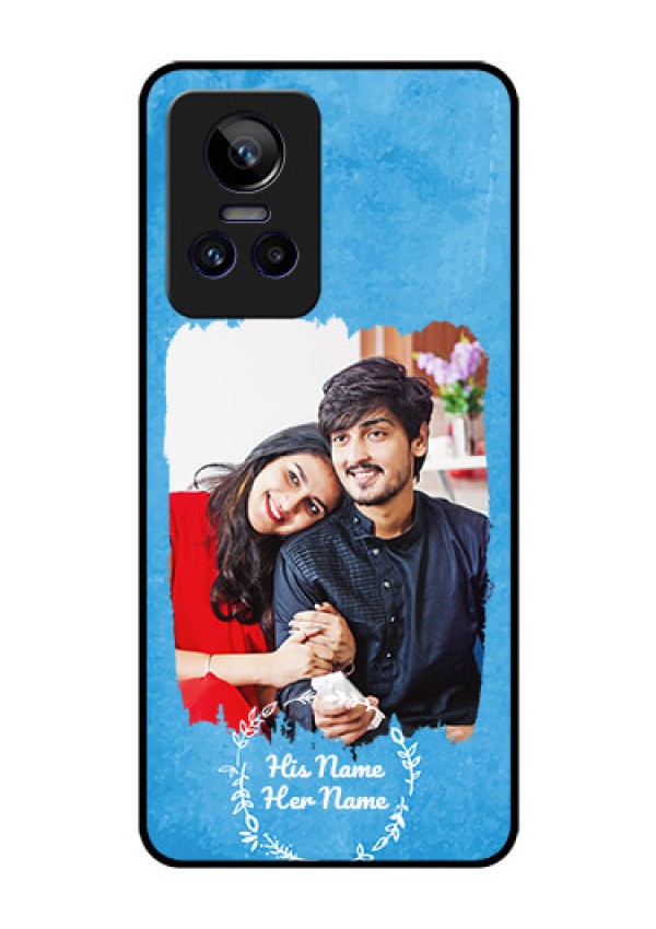 Realme Gt Neo 3 Custom Glass Phone Case - Blue Color Vintage Design