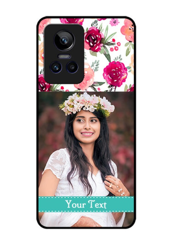 Realme GT Neo 3 5G Custom Glass Phone Case - Watercolor Floral Design
