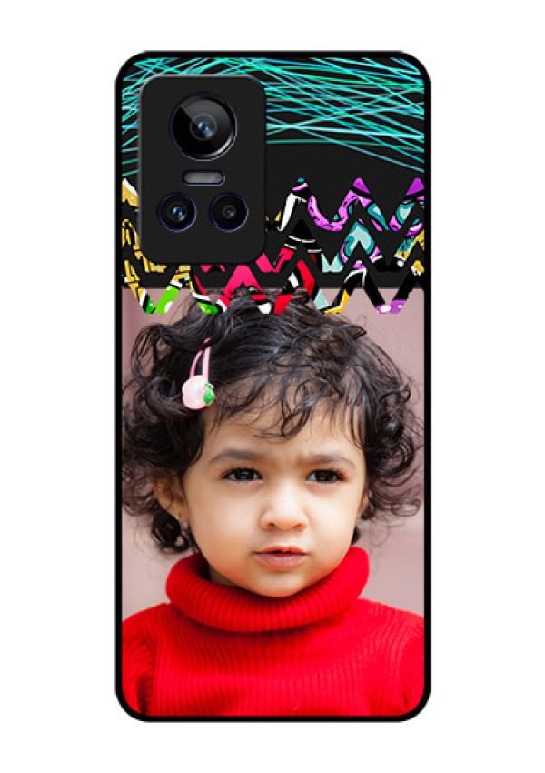 Realme GT Neo 3 5G Personalized Glass Phone Case - Neon Abstract Design