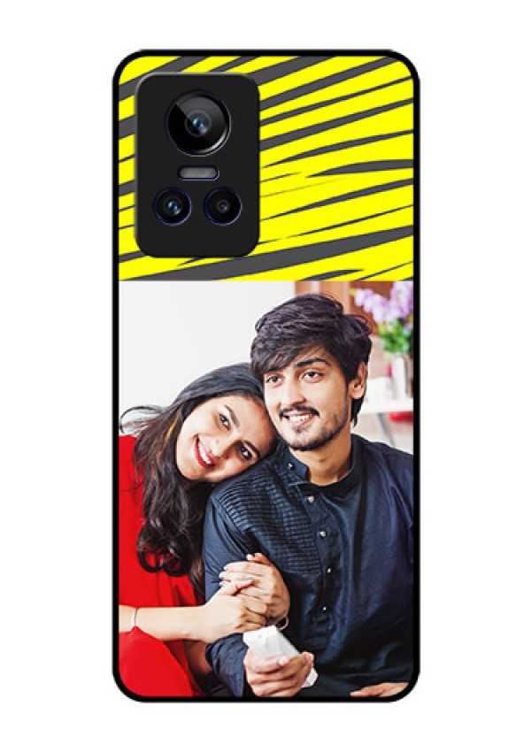 Realme GT Neo 3 5G Photo Printing on Glass Case - Yellow Abstract Design
