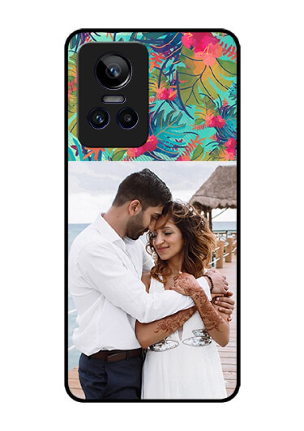 Realme GT Neo 3 5G Photo Printing on Glass Case - Watercolor Floral Design