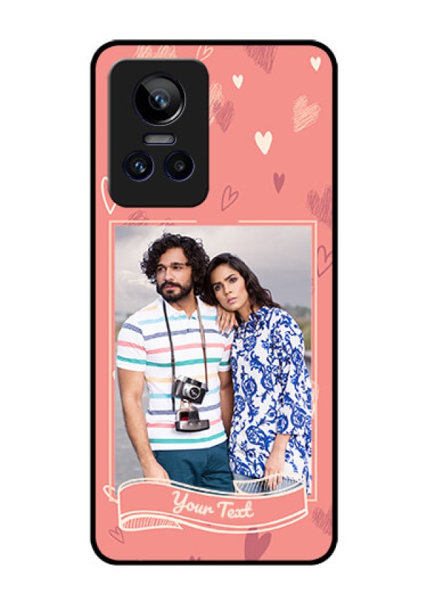 Realme GT Neo 3 5G Custom Glass Phone Case - Love doodle art Design