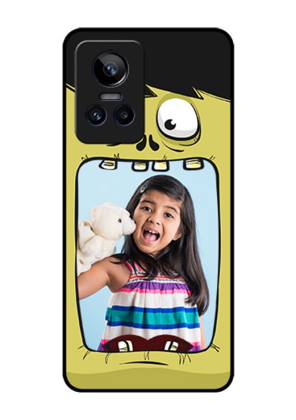 Realme GT Neo 3 5G Personalized Glass Phone Case - Cartoon monster back case Design