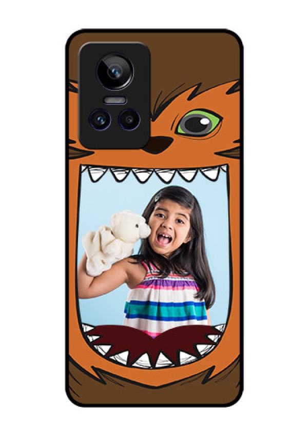 Realme GT Neo 3 5G Photo Printing on Glass Case - Owl Monster Back Case Design