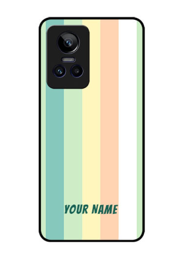 Realme Gt Neo 3 Photo Printing on Glass Case - Multi-colour Stripes Design