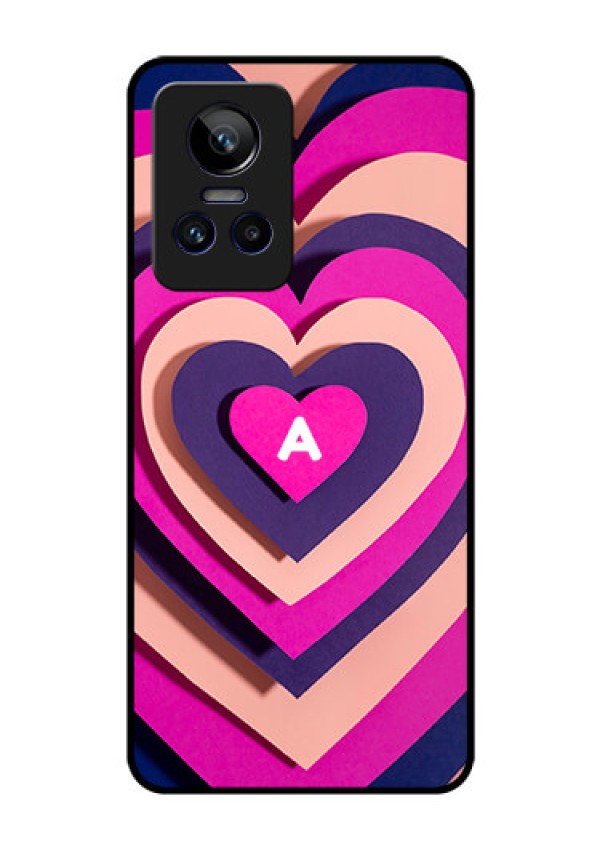 Realme Gt Neo 3 Custom Glass Mobile Case - Cute Heart Pattern Design