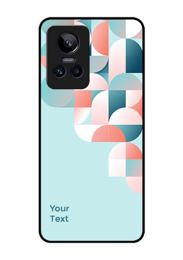 Realme Gt Neo 3 Custom Glass Phone Case - Stylish Semi-circle Pattern Design