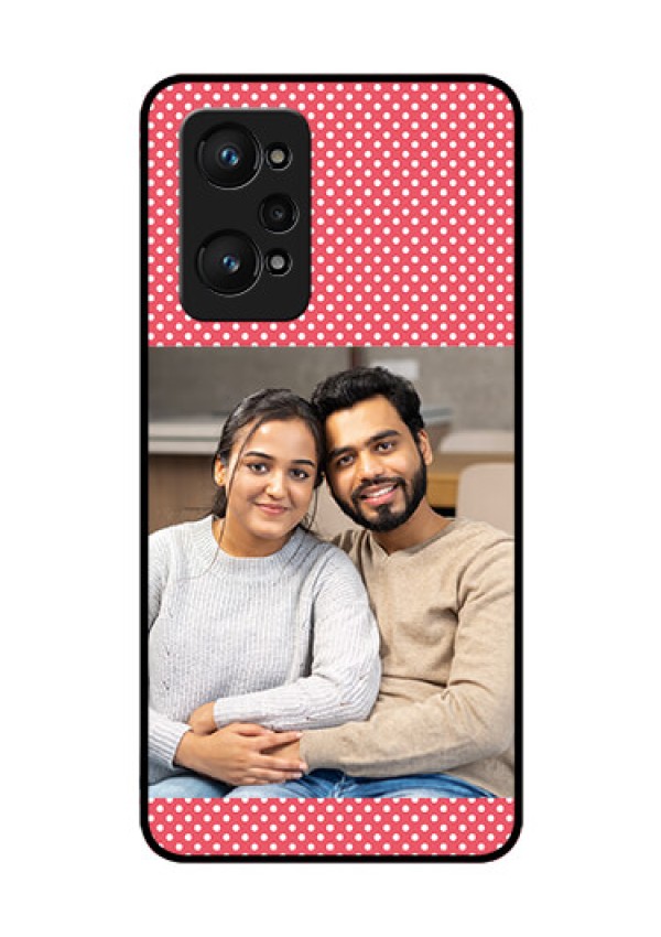 Realme GT Neo 3T Custom Glass Phone Case - White Dotted Design