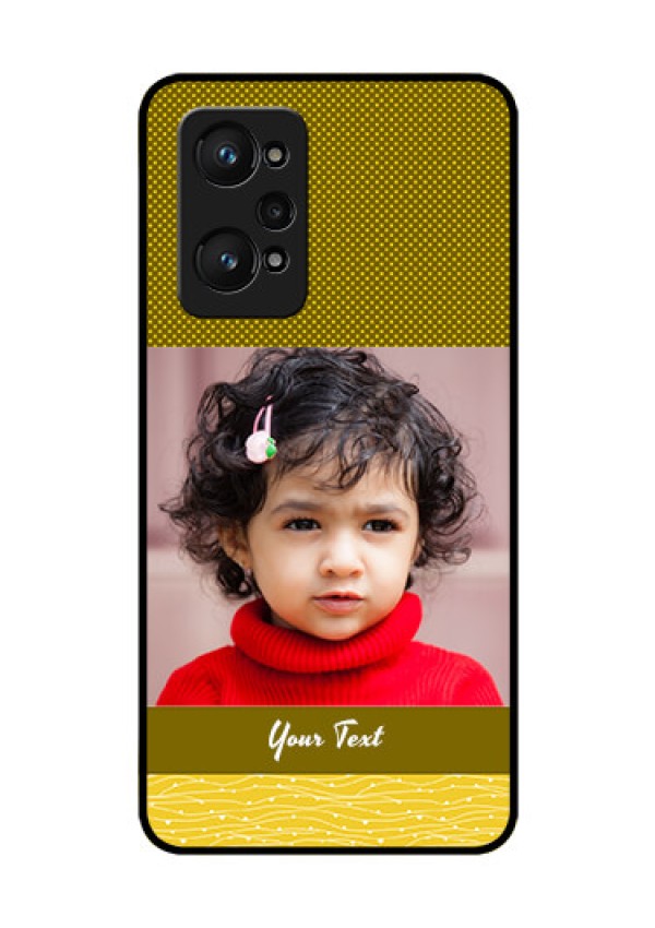 Realme GT Neo 3T Custom Glass Phone Case - Simple Green Color Design