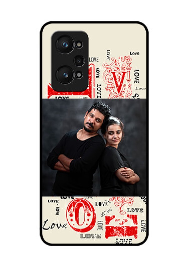 Realme GT Neo 3T Photo Printing on Glass Case - Trendy Love Design Case