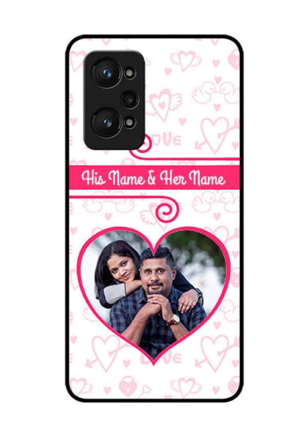 Realme GT Neo 3T Personalized Glass Phone Case - Heart Shape Love Design