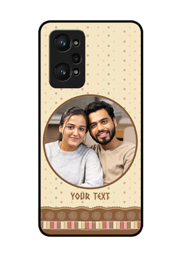 Realme GT Neo 3T Custom Glass Mobile Case - Brown Dotted Mobile Case Design