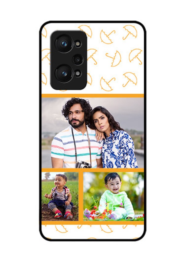 Realme GT Neo 3T Custom Glass Mobile Case - Yellow Pattern Design