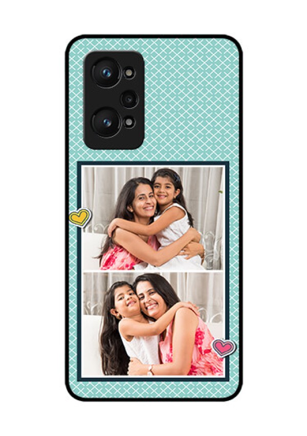 Realme GT Neo 3T Custom Glass Phone Case - 2 Image Holder with Pattern Design