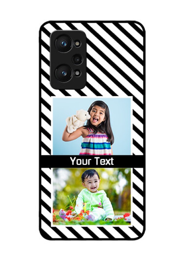 Realme GT Neo 3T Photo Printing on Glass Case - Black And White Stripes Design