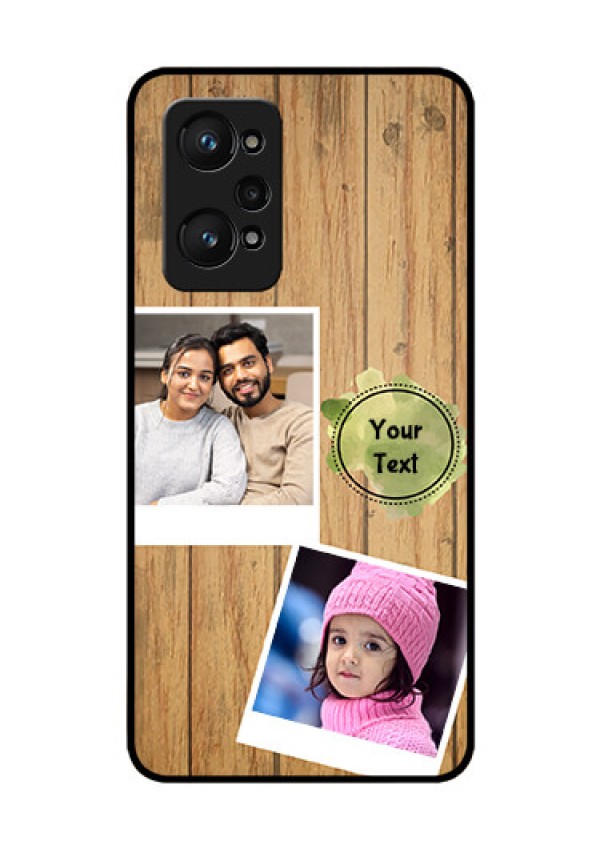 Realme GT Neo 3T Custom Glass Phone Case - Wooden Texture Design