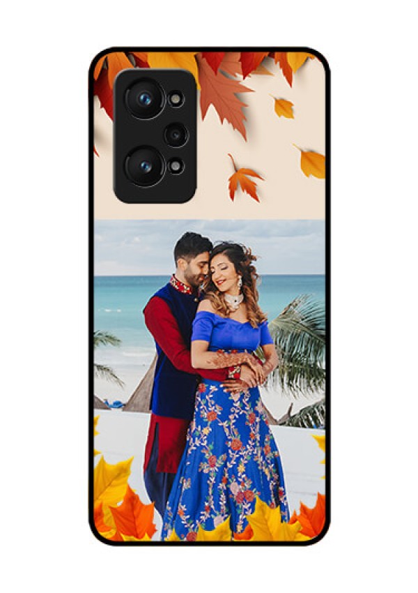 Realme GT Neo 3T Photo Printing on Glass Case - Autumn Maple Leaves Design