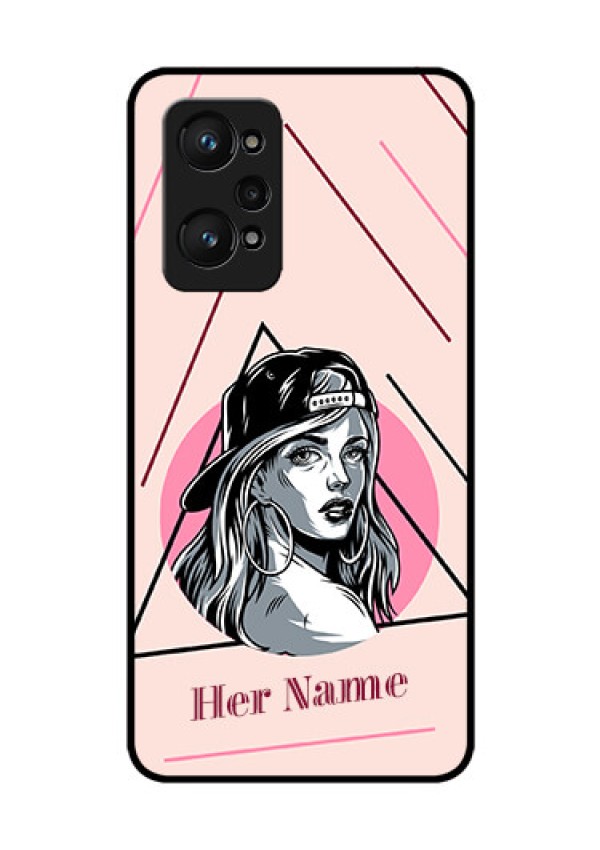 Realme Gt Neo 3T Personalized Glass Phone Case - Rockstar Girl Design