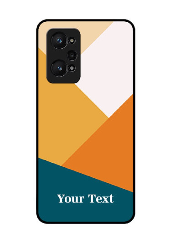 Realme Gt Neo 3T Personalized Glass Phone Case - Stacked Multi-colour Design
