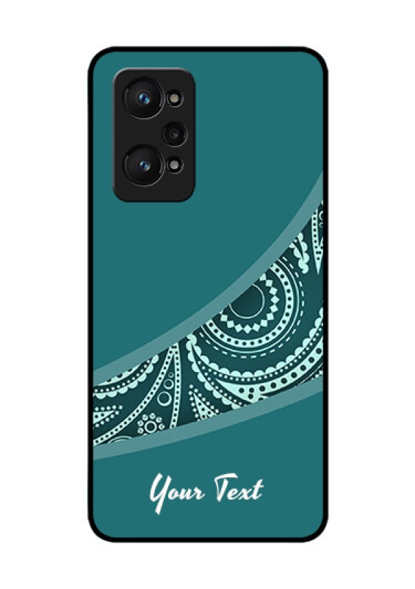 Realme Gt Neo 3T Photo Printing on Glass Case - semi visible floral Design