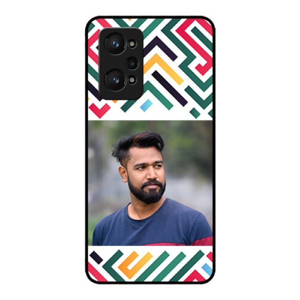 Realme Gt Neo 3T Personalized Glass Phone Case - Colorful Maze Pattern Design Realme Gt Neo 3T Personalized Glass Phone Case - Colorful Maze Pattern Design