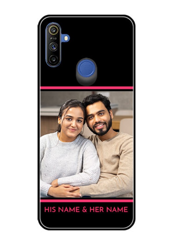 Realme Narzo 10A Custom Glass Mobile Case  - with Add Text Design