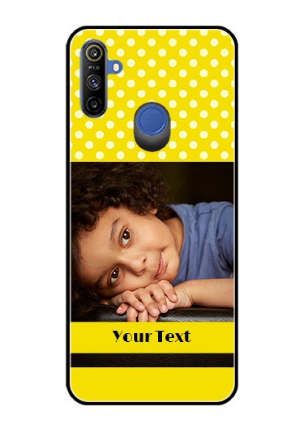 Realme Narzo 10A Custom Glass Phone Case  - Bright Yellow Case Design