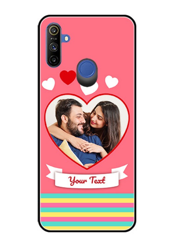 Realme Narzo 10A Photo Printing on Glass Case  - Love Doodle Design
