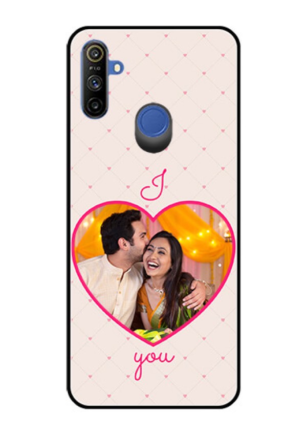 Realme Narzo 10A Custom Glass Mobile Case  - Heart Shape Design