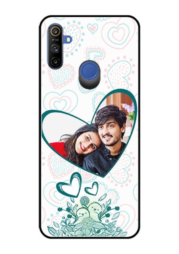 Realme Narzo 10A Photo Printing on Glass Case  - Premium Couple Design