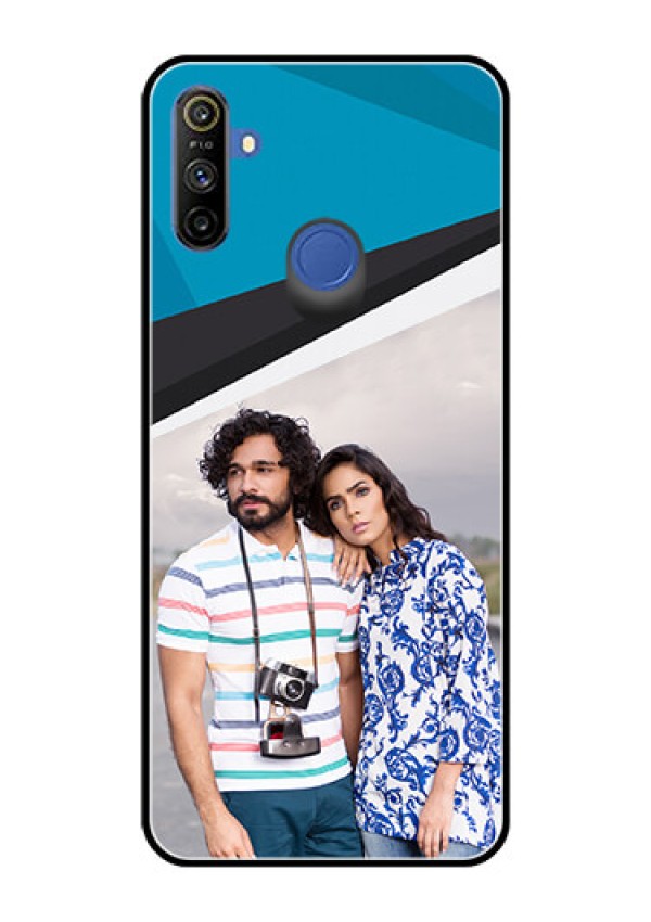 Realme Narzo 10A Photo Printing on Glass Case  - Simple Pattern Photo Upload Design