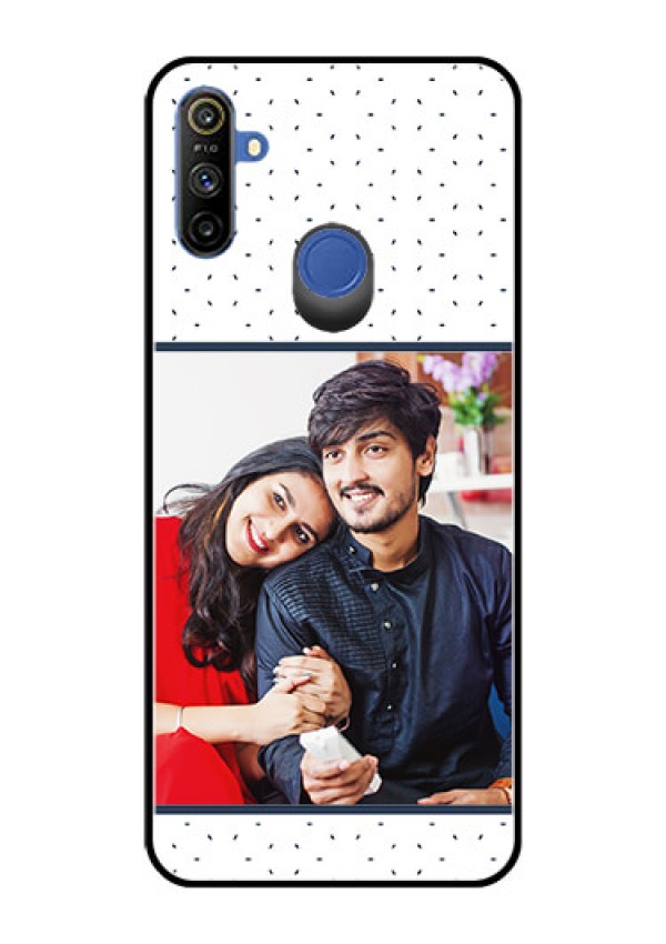 Realme Narzo 10A Personalized Glass Phone Case  - Premium Dot Design