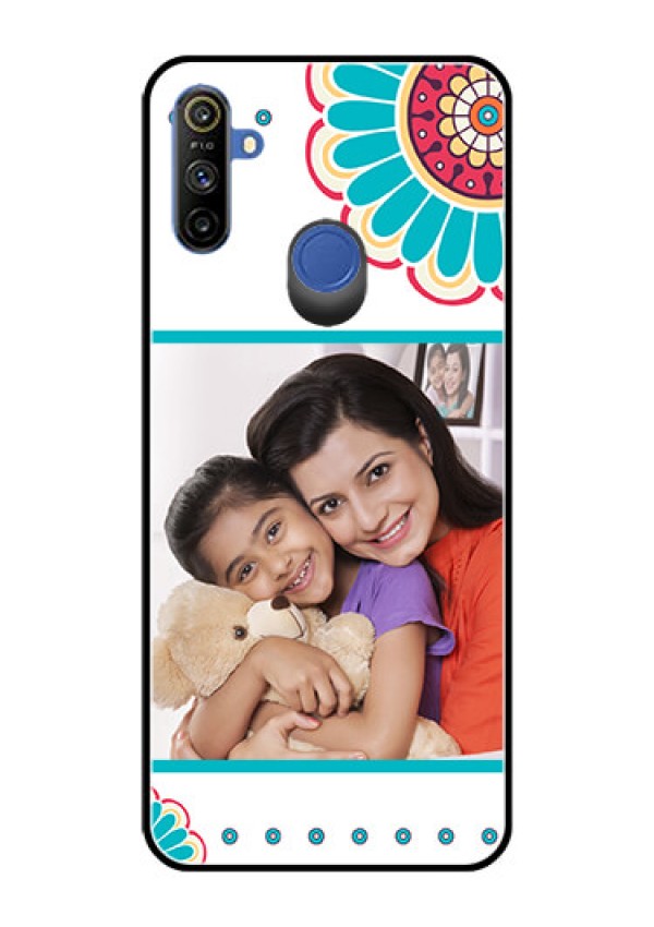 Realme Narzo 10A Custom Glass Phone Case  - Flower Design